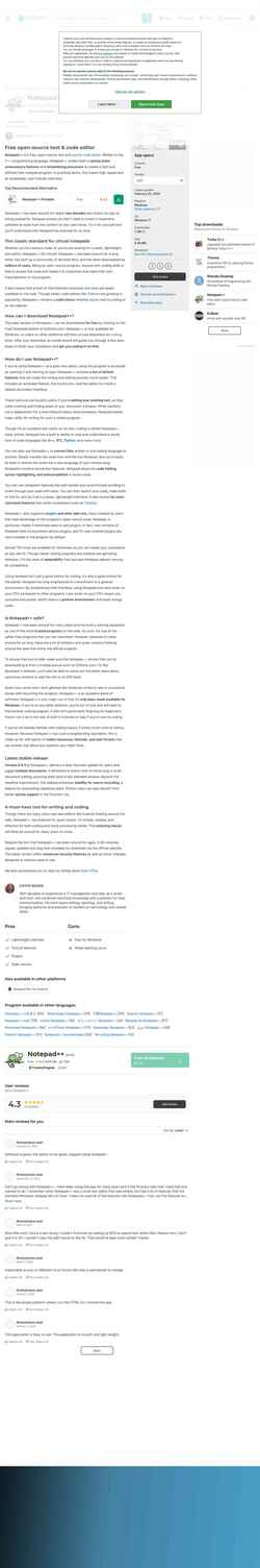 Скриншот notepad-plus.en.softonic.com