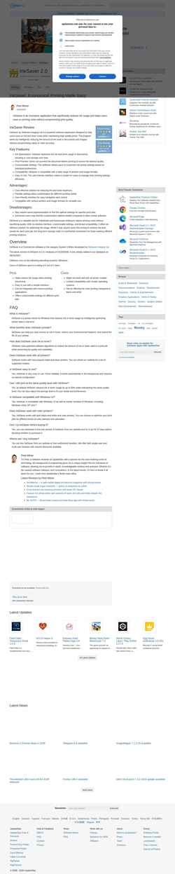 Ekran görüntüsü inksaver.updatestar.com