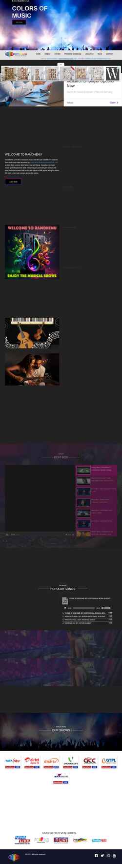 Screenshot ramdhenutv.com