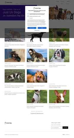 Screenshot justusdogs.com.au