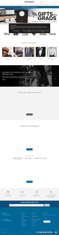 Screenshot cufflinks.com
