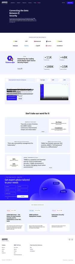 Schermata www.armosec.io