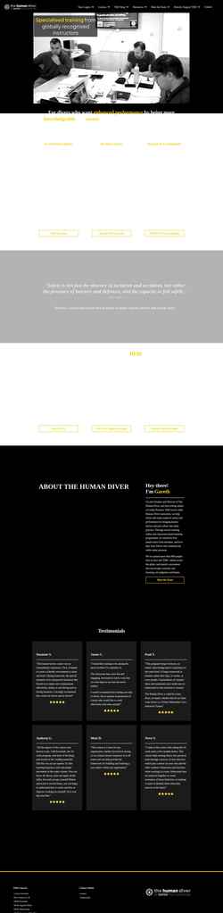 Скриншот www.thehumandiver.com