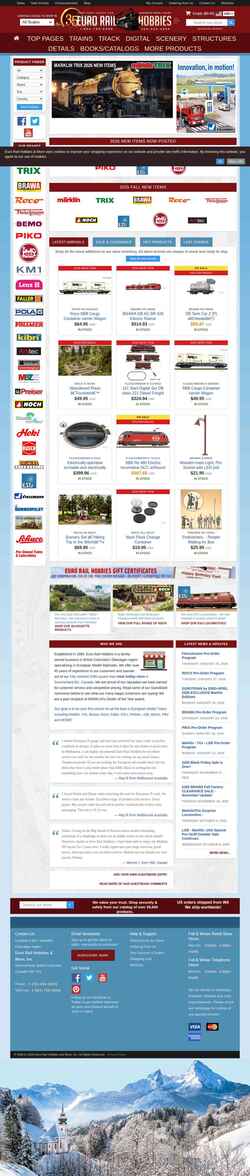 Captura de pantalla eurorailhobbies.com