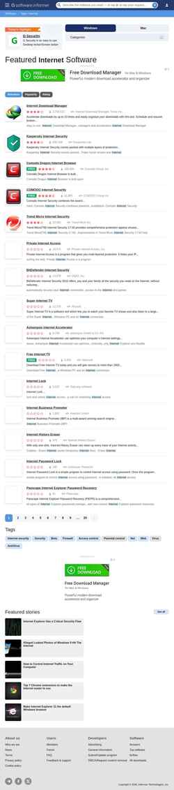 Screenshot internet.software.informer.com