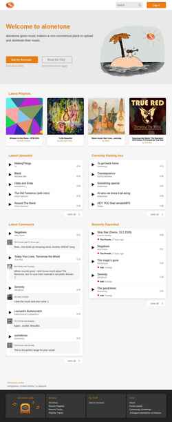 Screenshot alonetone.com