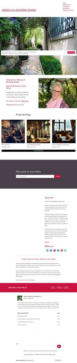 Στιγμιότυπο οθόνης rebeccasreadingroom.ca