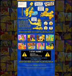 Snímek obrazovky simpsons.free-famous-toons.com