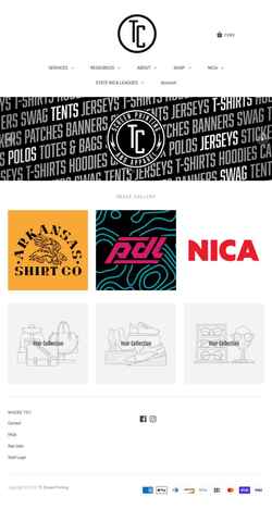 Screenshot www.tcscreenprint.com