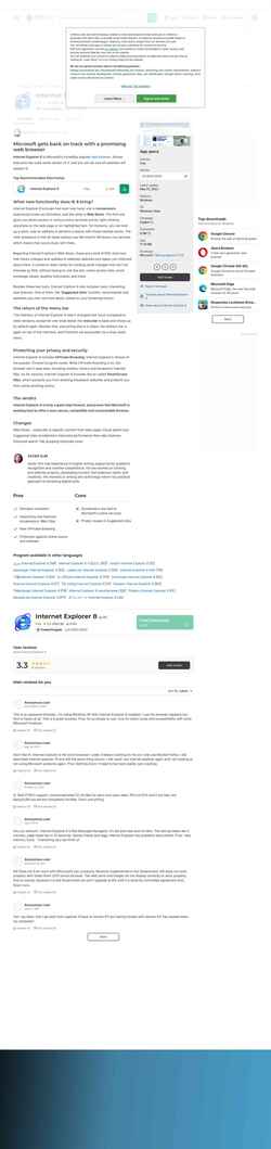Snímek obrazovky internet-explorer-8.en.softonic.com