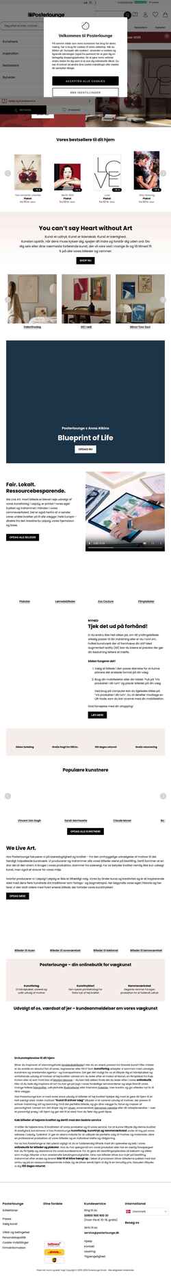 Screenshot www.posterlounge.dk