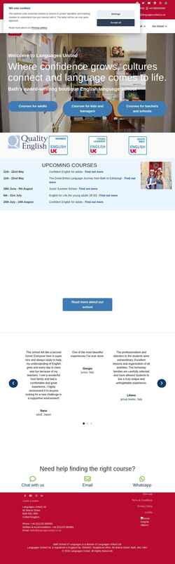 Screenshot www.languagesunited.com