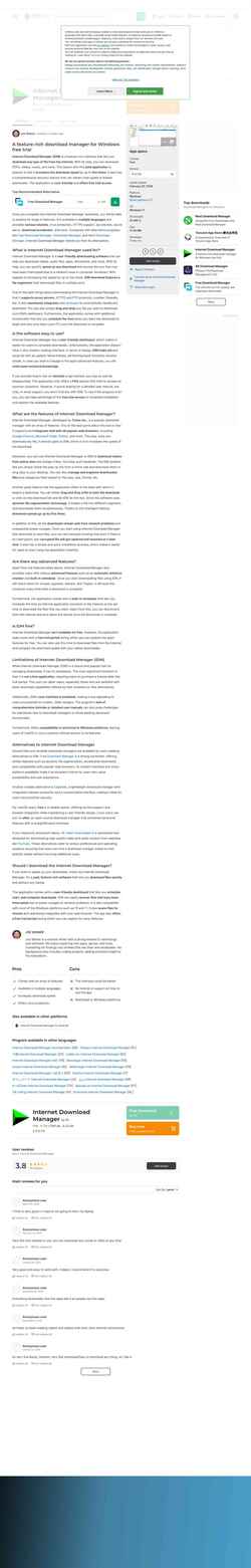 Snímek obrazovky internet-download-manager.en.softonic.com