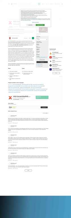 Снимак екрана vso-convertxtodvd.en.softonic.com