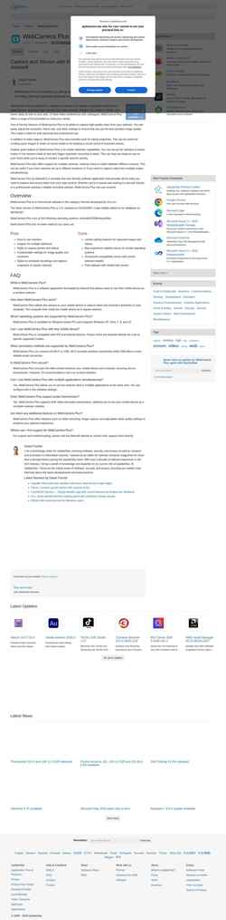 Képernyőkép webcamera-plus.updatestar.com