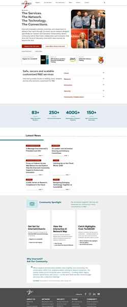 Képernyőkép internet2.edu