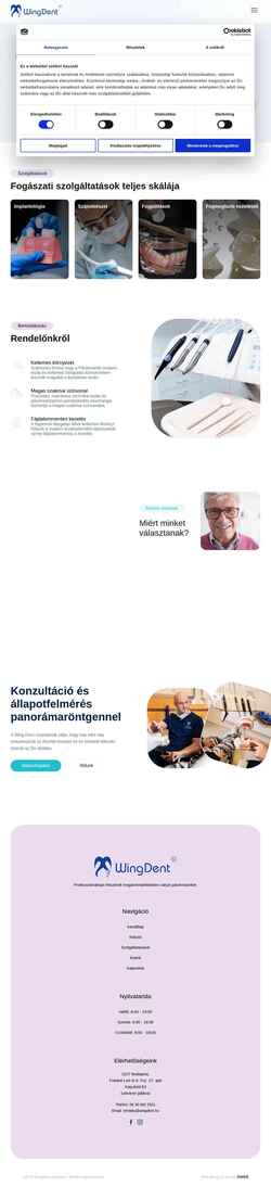 Screenshot wingdent.hu