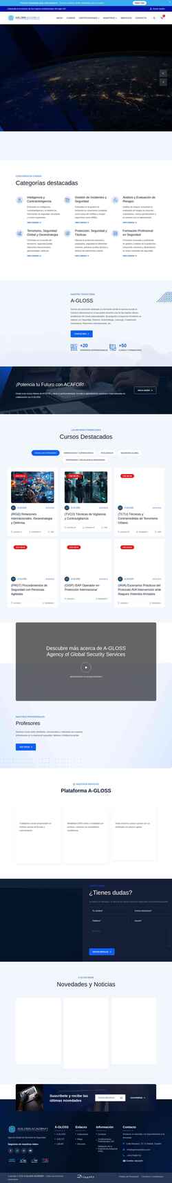 Screenshot aglossacademy.com