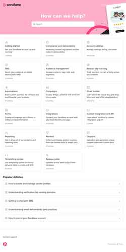 Screenshot help.sendlane.com