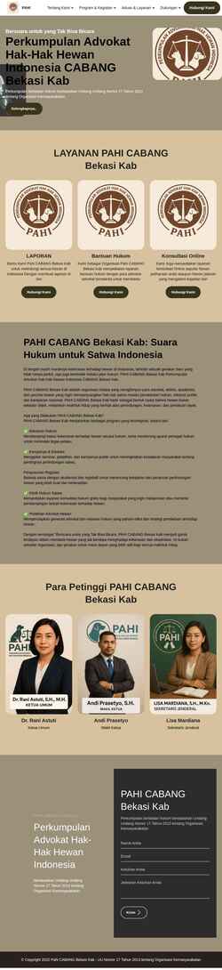 Screenshot pahibekasikab.org