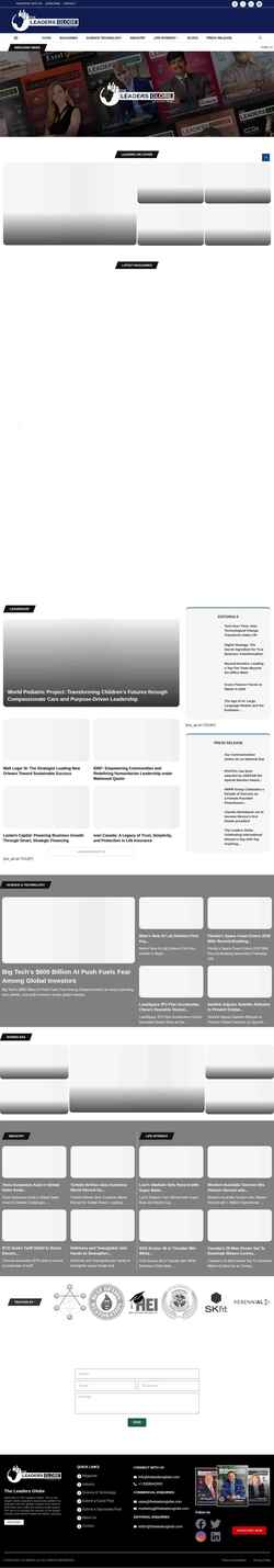 Screenshot theleadersglobe.com
