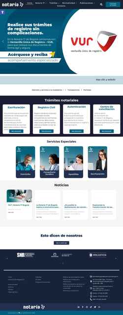 Screenshot notaria17bogota.com