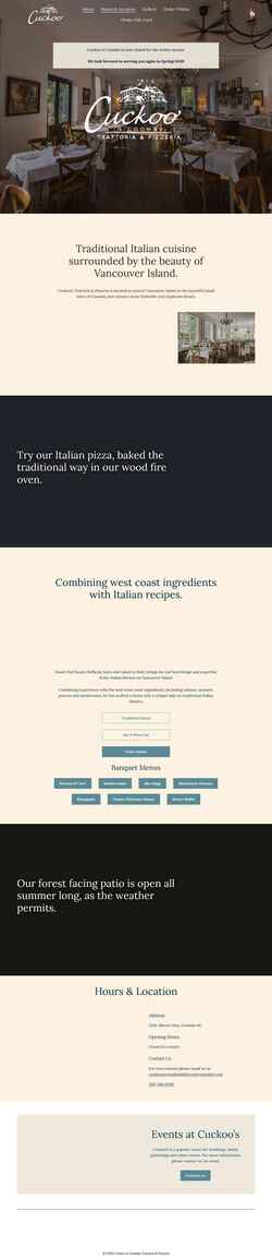 Screenshot cuckooincoombs.com