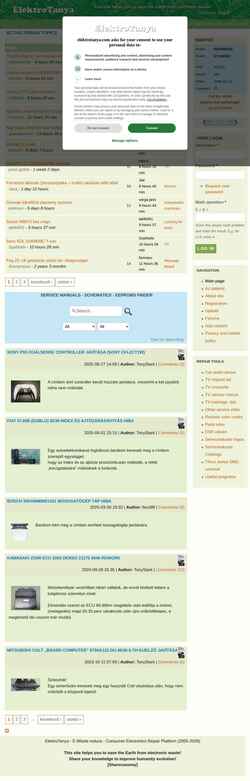 Posnetek zaslona elektrotanya.com