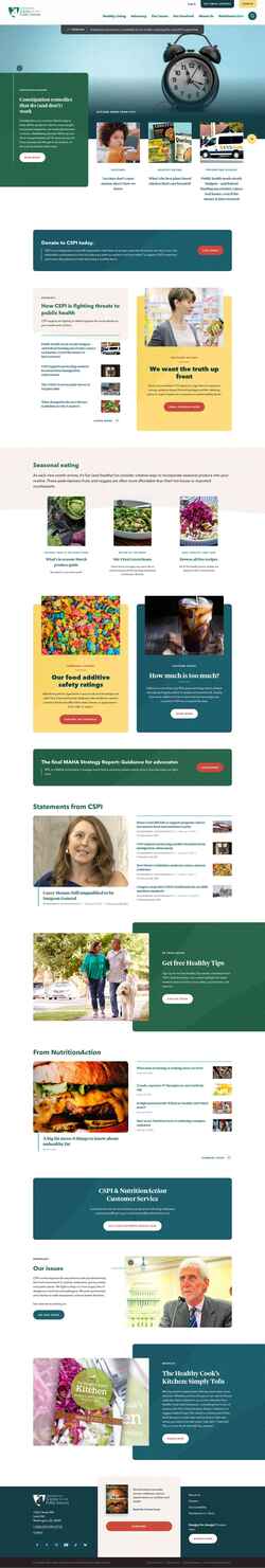 Screenshot www.cspi.org
