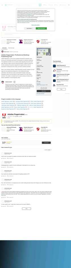 Captura de tela adobe-pagemaker.en.softonic.com
