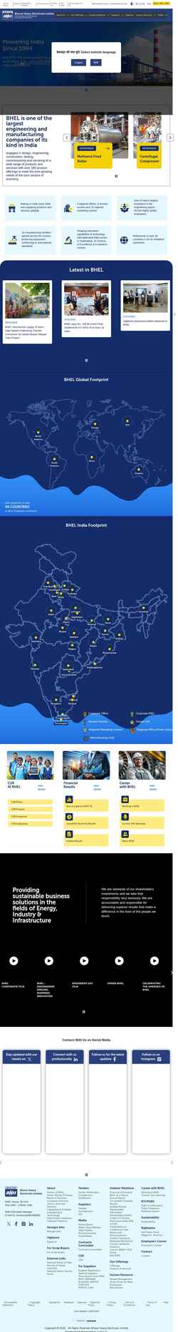 Screenshot bhel.com