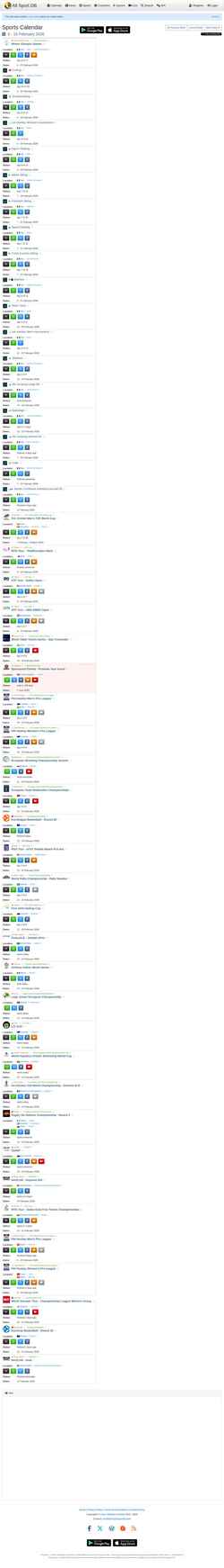 Captură de ecran allsportdb.com