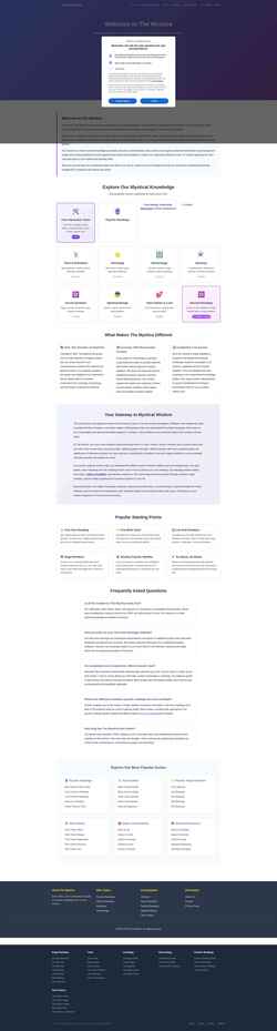 Снимак екрана themystica.com