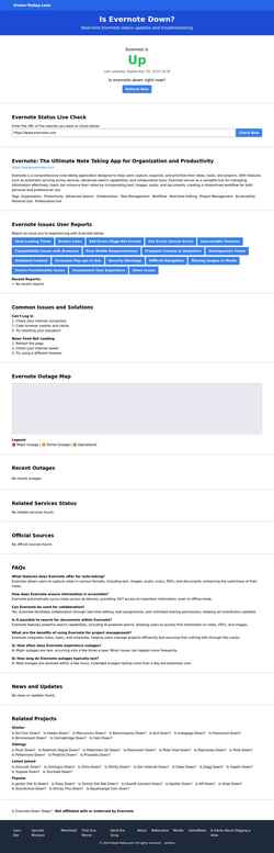Screenshot is-evernote.down-today.com