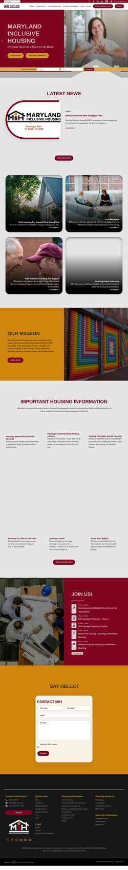 Screenshot mih-inc.org