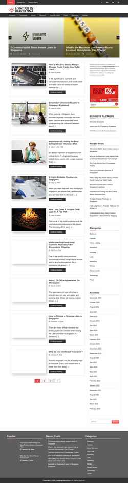 Snímek obrazovky lodginginbarcelona.com