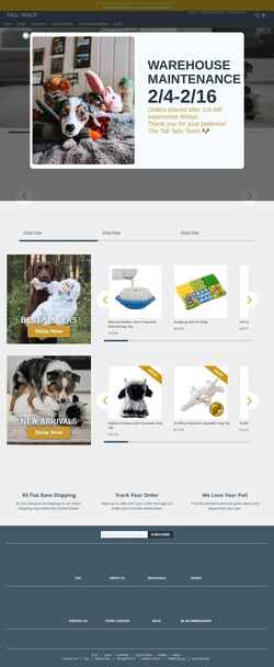 Captura de pantalla www.talltailsdog.com
