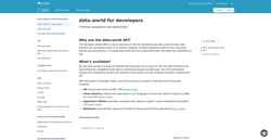 Skärmdump developer.data.world
