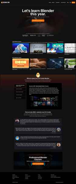 Captura de pantalla cgcookie.com