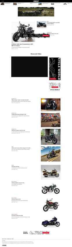 Snímek obrazovky www.motorcyclecruiser.com
