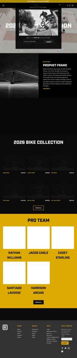 Captura de pantalla kinkbmx.com
