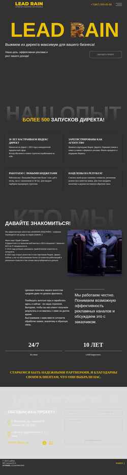 Screenshot leadrain.ru