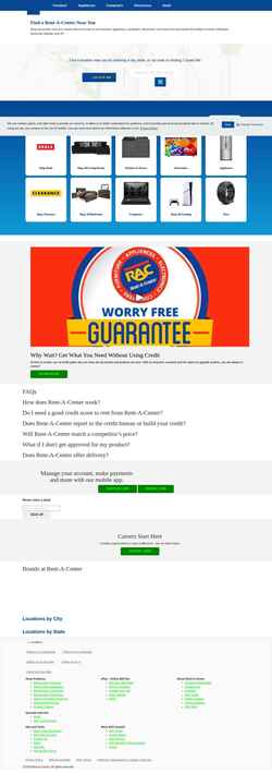 Screenshot locations.rentacenter.com