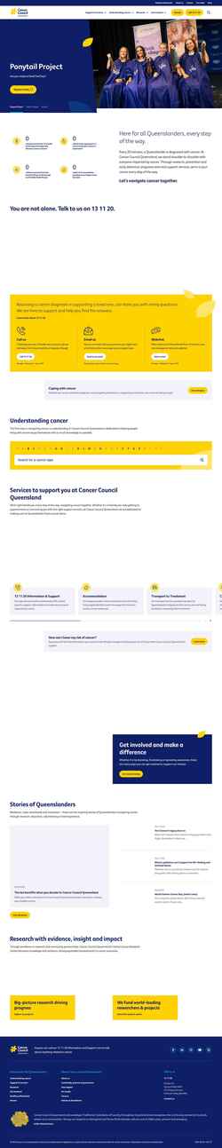 Schermata cancerqld.org.au