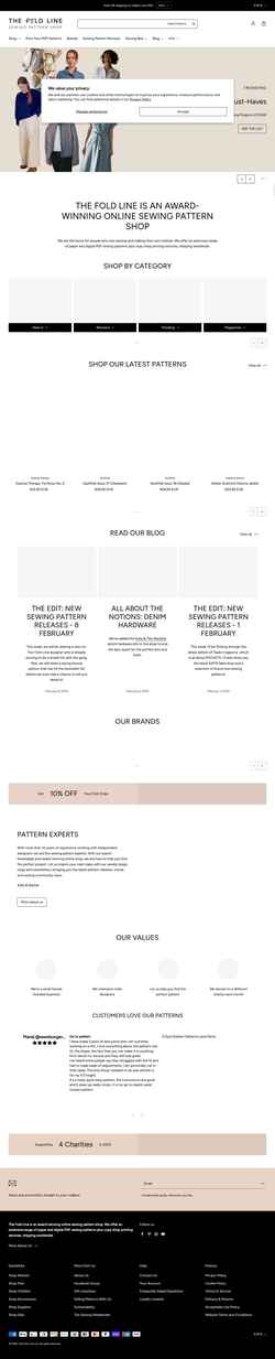 Снимак екрана thefoldline.com