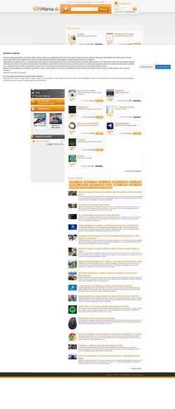 Posnetek zaslona softmania.sk