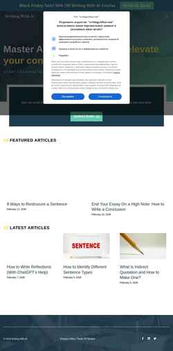 Screenshot writingwithai.com