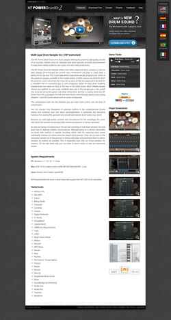 Snímka obrazovky www.powerdrumkit.com