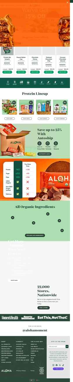 Captură de ecran aloha.com