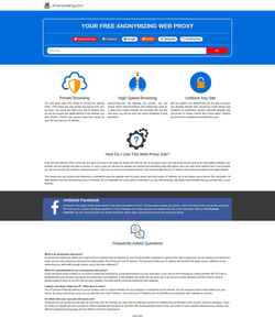 Снимак екрана onlineanonymizer.com